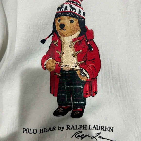 Ralph Lauren off white Sweatshirt with Bear Design - Picture 2 of 3